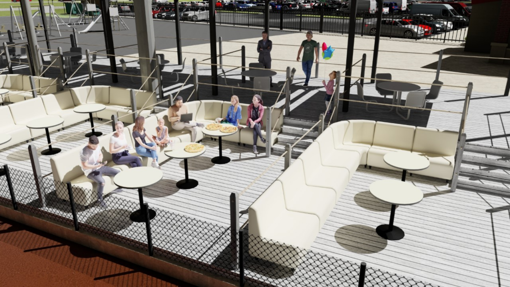 The Quad docks are a fun new seating idea at WBC Park