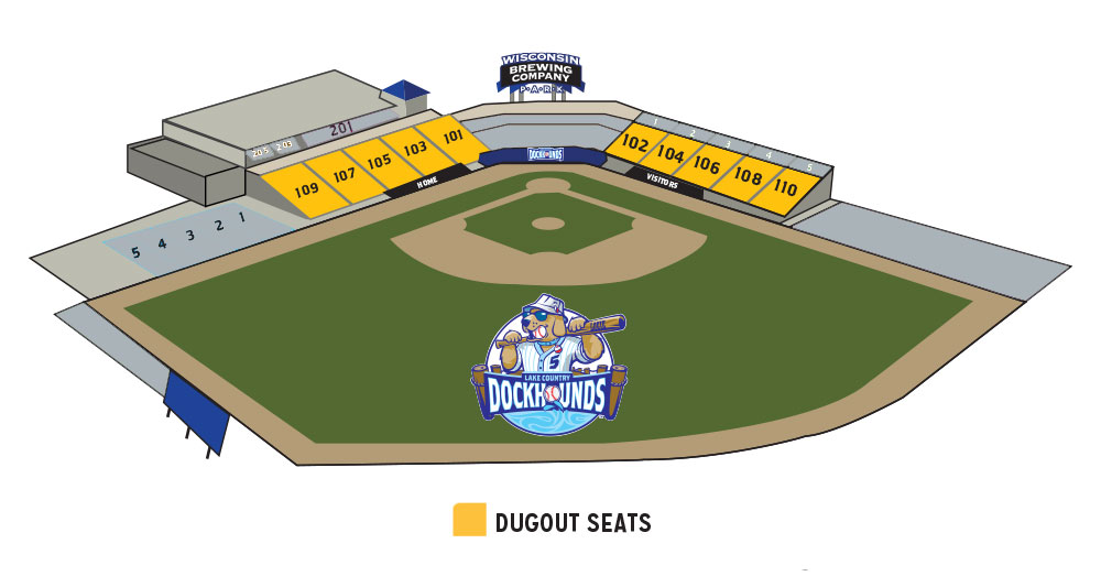 2023 Dugout seating chart at WBC Park