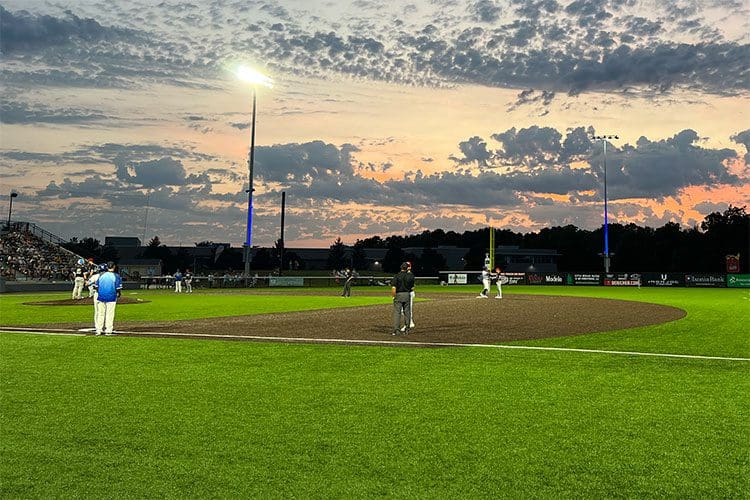 Dugout seating view at WBC Park in Oconomowoc