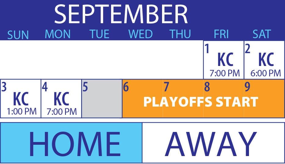 September 2023 DockHounds Schedule