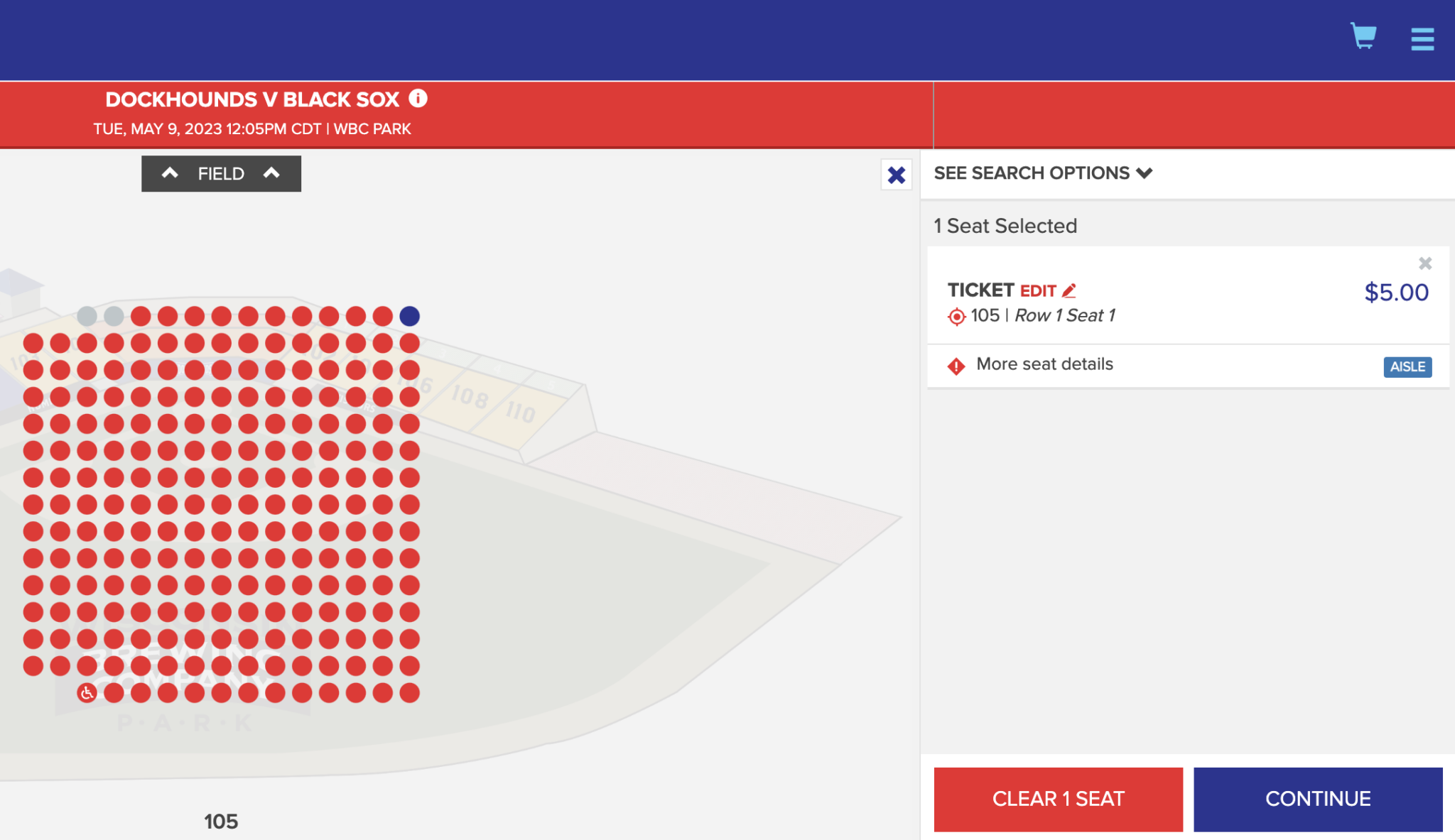 Select your spring training seats