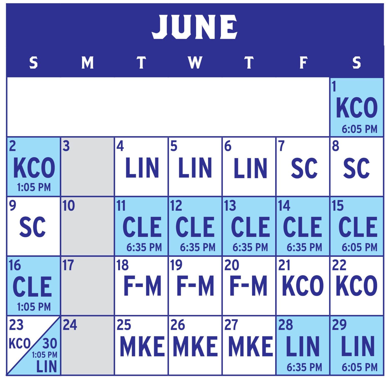 Schedule Lake Country DockHounds