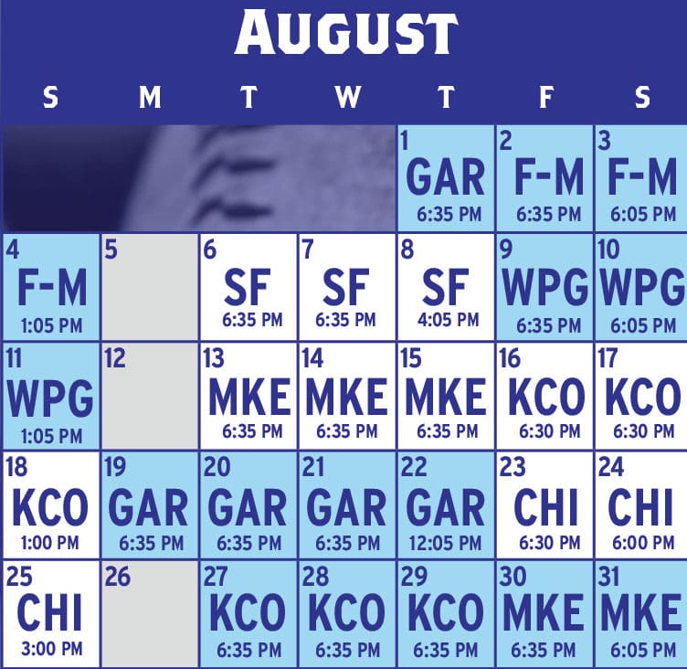 August 2024 schedule