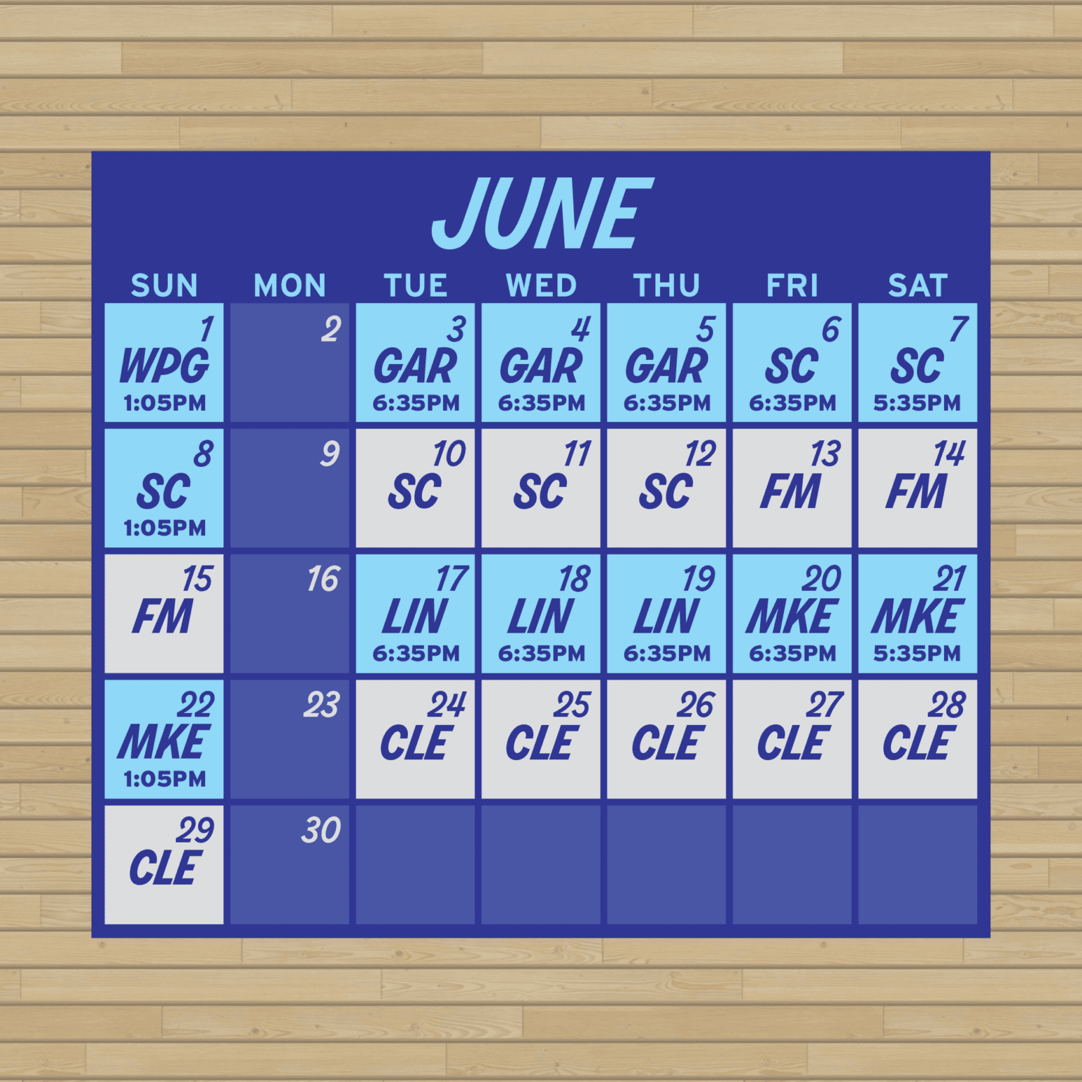 Schedule Lake Country DockHounds