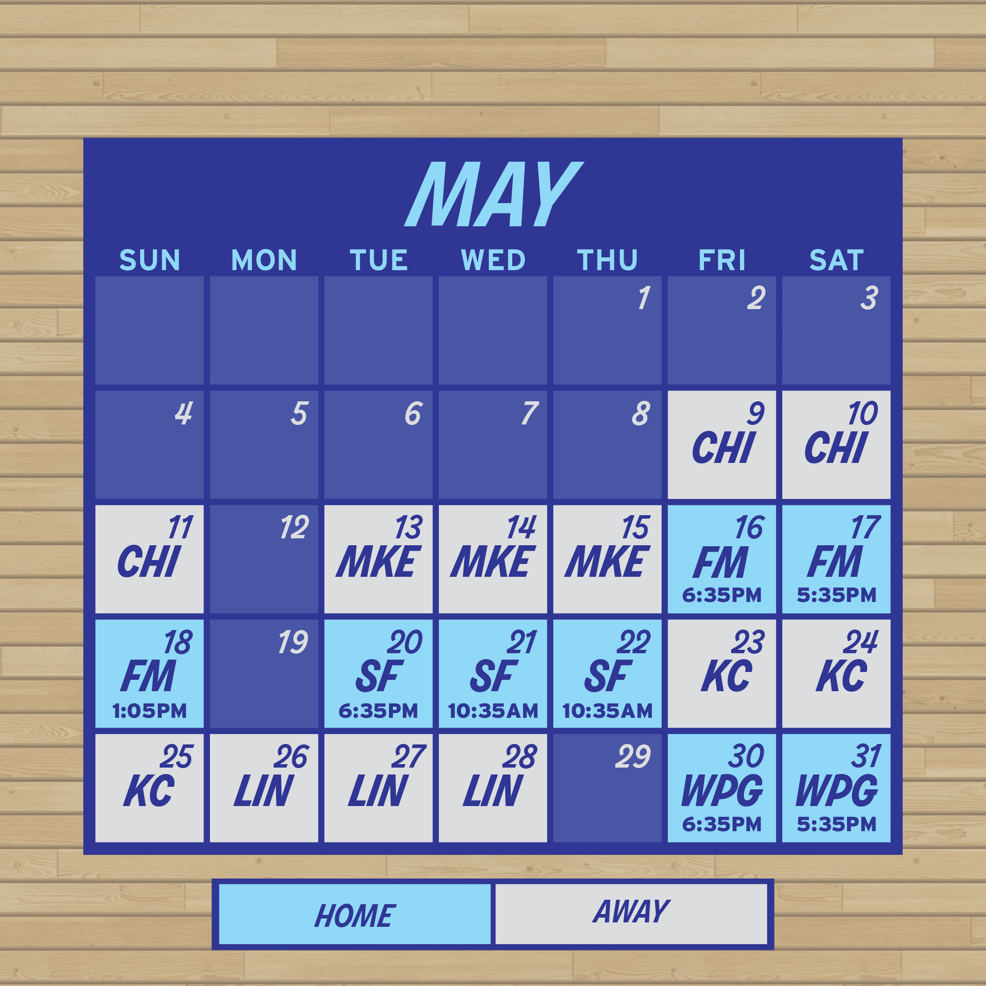 Schedule Lake Country DockHounds