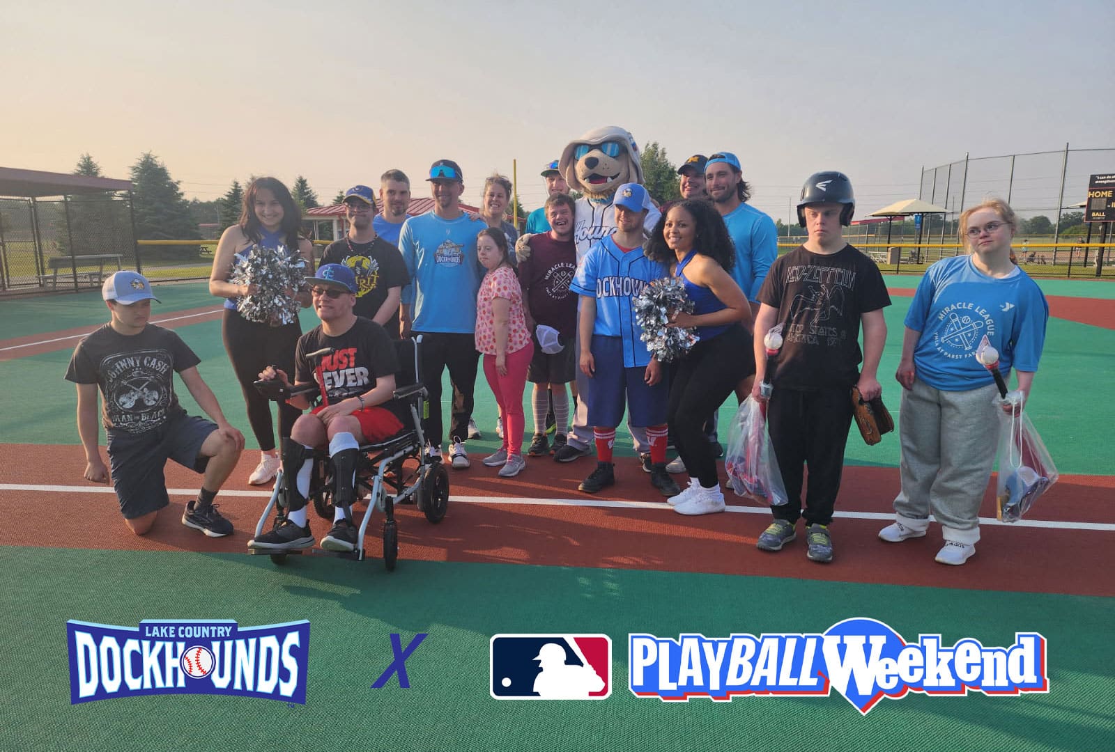 DockHounds participate in MLB Play Ball Weekend