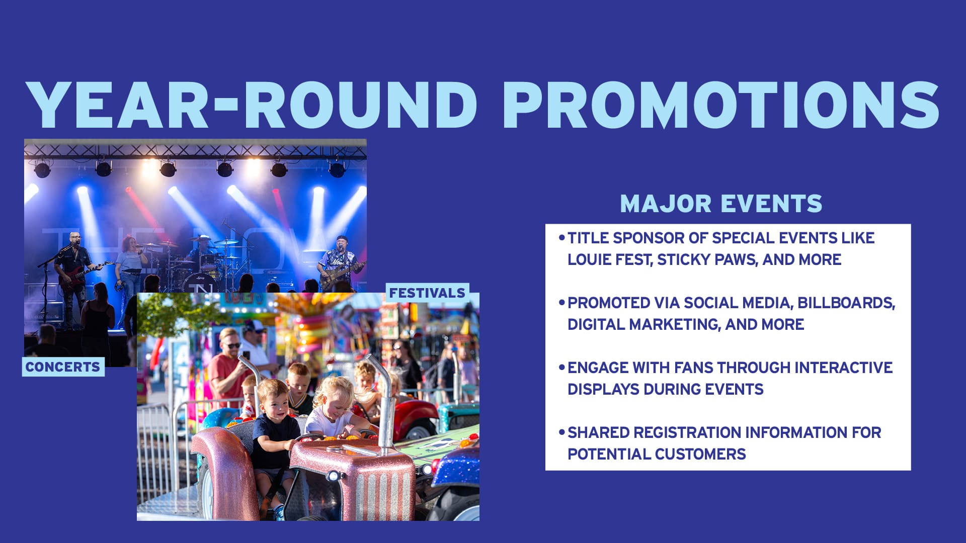 year-round events and promotions