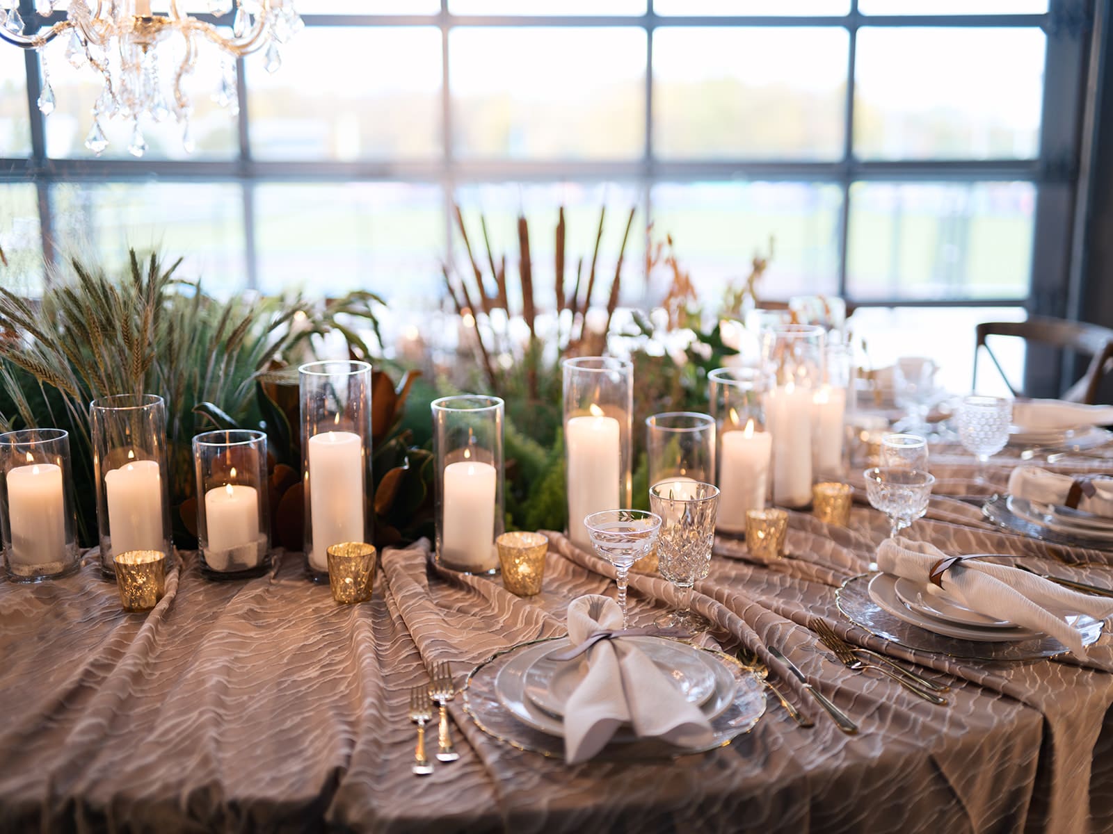 Head table setting for a wedding at WBC Park