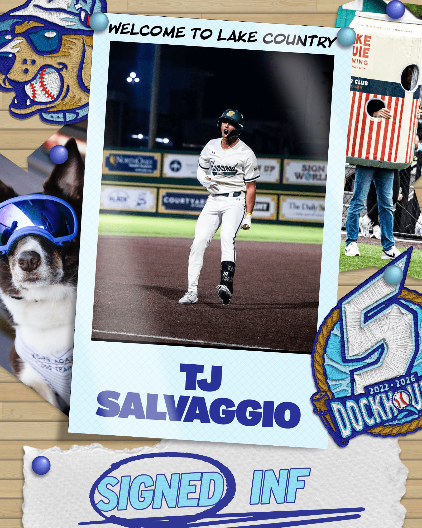 TJ Salvaggio is a new infielder for the 2026 DockHounds